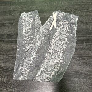 snake print joggers